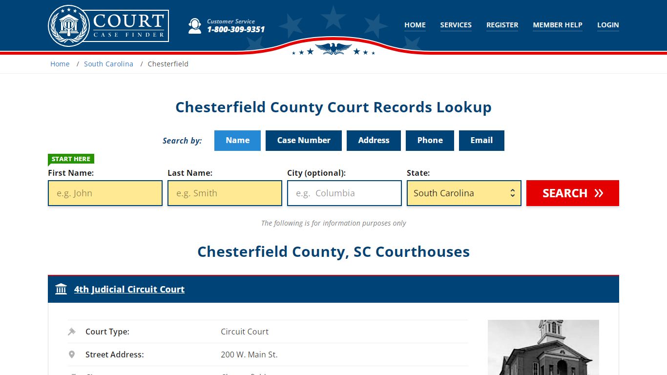 Chesterfield County Court Records | SC Case Lookup